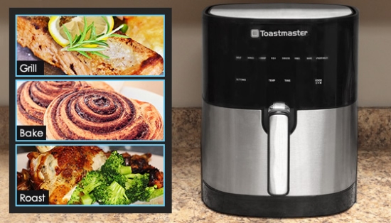 Now you can enjoy mouth watering fried-foods without the fat of deep frying with the innovative Toastmaster Air Fryer. YES... it fries your food using hot air.