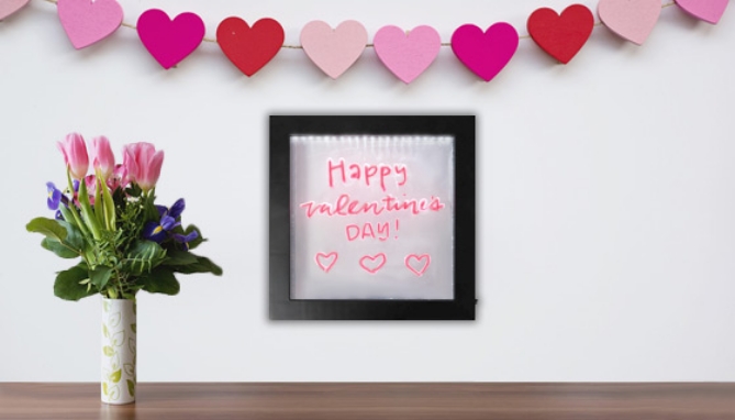 Picture 4 of Illuminated LED Message Board With Neon Markers by Hearth & Haven
