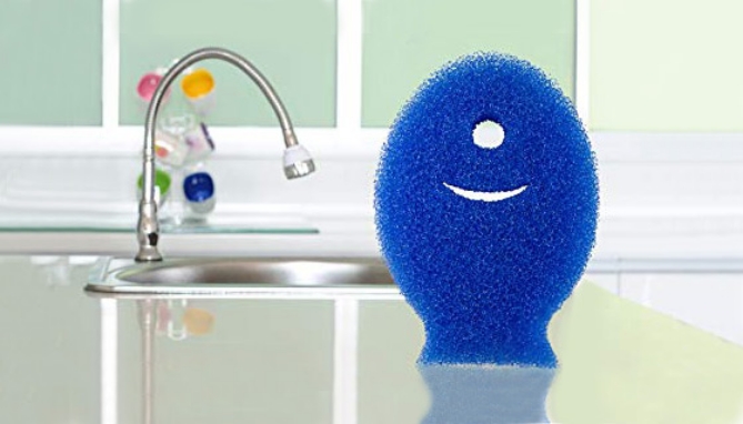 Clean everything from delicate dishes to the caked on grime of pans with one non-scratching scrubber: the DishFish.