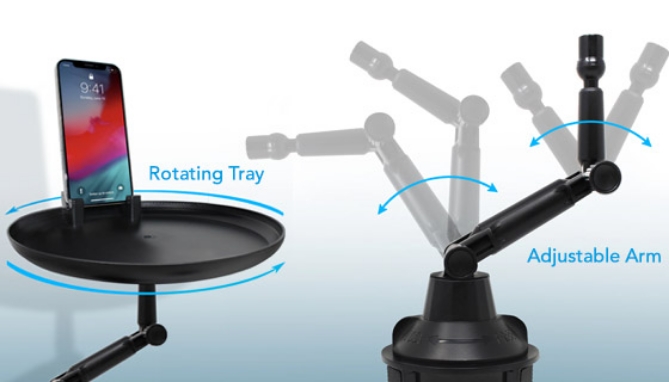 Adjustable Cup-Holder Car Tray