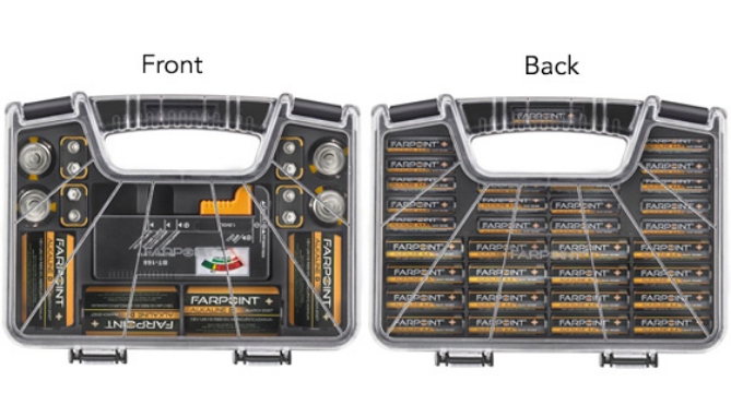 55 Capacity Portable Battery Caddy with Tester