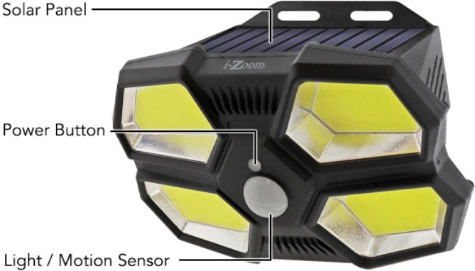 Picture 3 of 750 Lumen Solar Quad Beam Motion Light