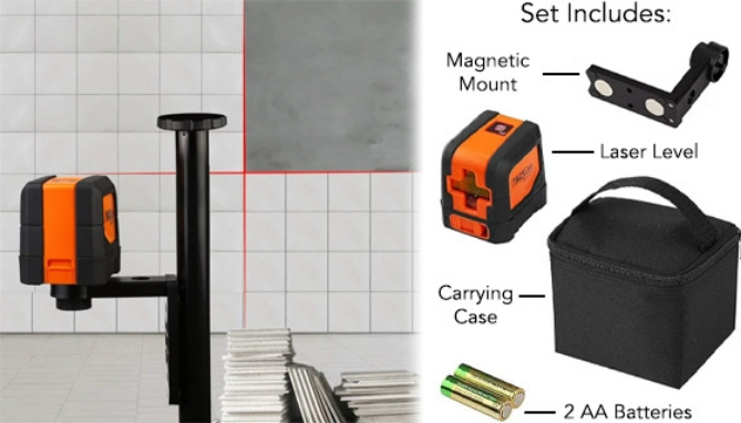 Picture 4 of 50 feet Laser Level Self-Leveling Horizontal and Vertical Cross-Line