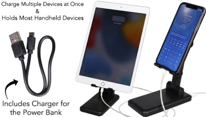 Picture 2 of 10,000mAh Power Bank and Phone Stand