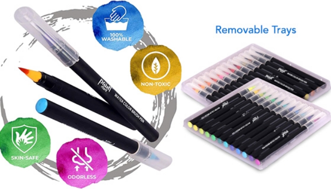 Picture 2 of Watercolor Brush Pen Set of 24