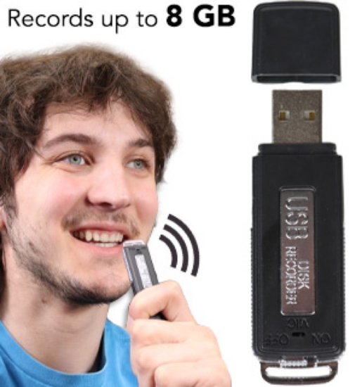 USB Flash Drive Voice & Audio Recorder - 8GB