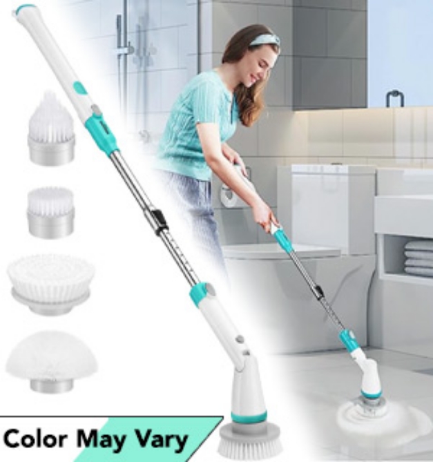 Picture 1 of Turbo Power Rechargeable  Spin Scrubber  - 7 Piece Kit