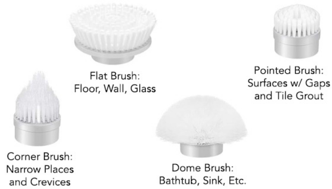 Picture 4 of Turbo Power Rechargeable  Spin Scrubber  - 7 Piece Kit