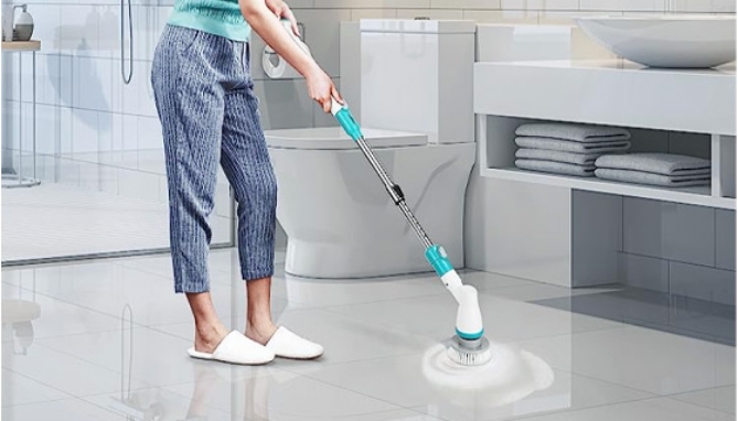 Picture 5 of Turbo Power Rechargeable  Spin Scrubber  - 7 Piece Kit