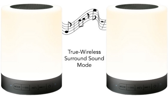 Light-Up Touch Speaker with True Wireless Mode