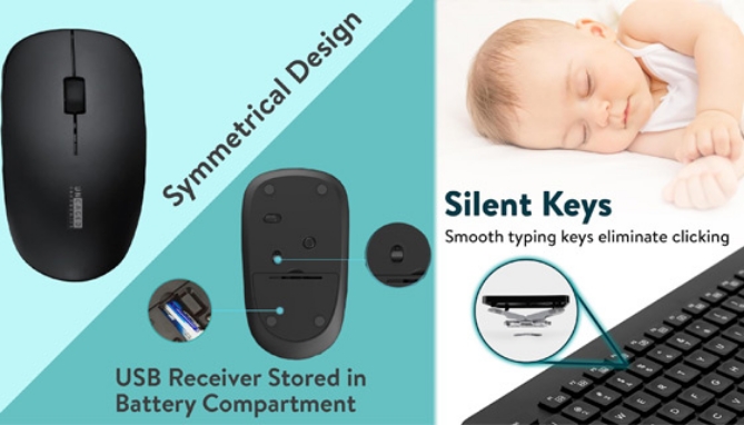 Picture 3 of Wireless Keyboard and Mouse Combo by Uncaged Ergonomics