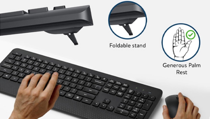 Wireless Keyboard and Mouse Combo by Uncaged Ergonomics