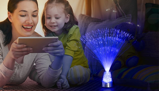 Picture 2 of Color Changing Fiber Optic Interior Design Lamp
