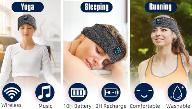 Bluetooth Music Headband: For Workouts and Sleep