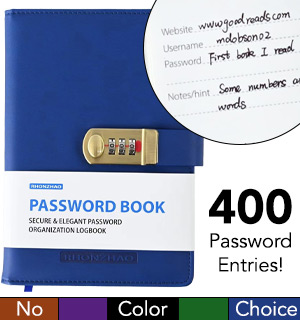 LogGuard Book with Combo Lock: Your Password Protector