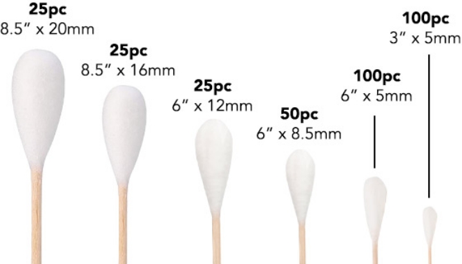 Picture 5 of Industrial Cotton Swabs: 325pcs Assorted Sizes