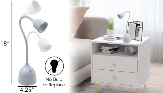 Picture 2 of Energy-Saving Luxury Desk Lamp With Smooth GooseNeck 2PK