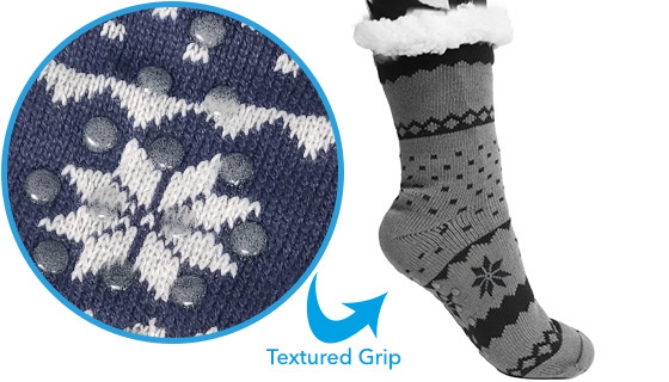 Sherpa Lined Slipper Socks - So Soft and Warm