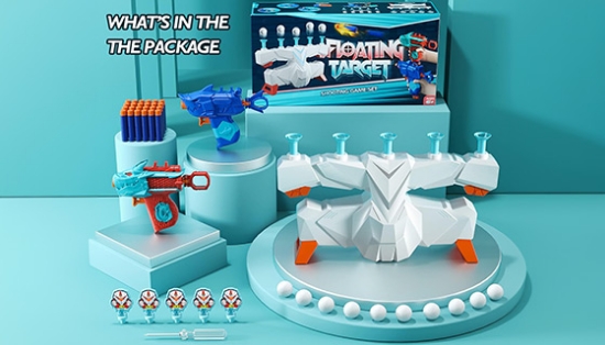 2 in 1 Floating Target Game With 2 Dart Blasters