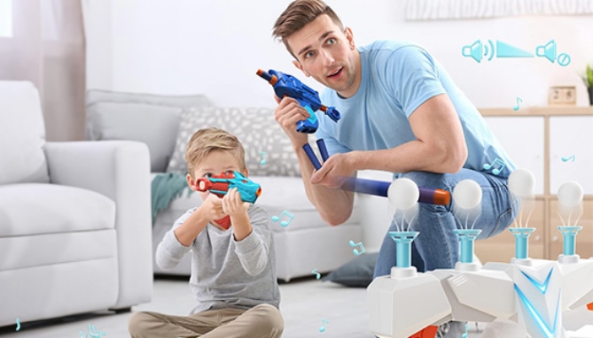 Picture 5 of 2 in 1 Floating Target Game With 2 Dart Blasters