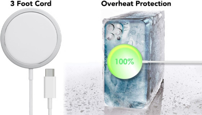 Picture 4 of Fast Charging MagSafe Wireless Qi Charger w/ Free Adapter & Carrying Case