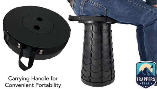 Heavy-Duty Collapsible Portable Stool: 220lb Capacity