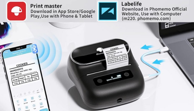 Picture 2 of Deluxe Portable Thermal Label Printer Kit (Refurbished)