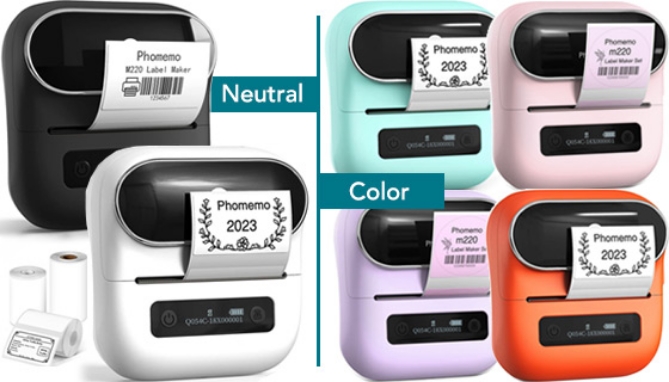 Deluxe Portable Thermal Label Printer Kit (Refurbished)