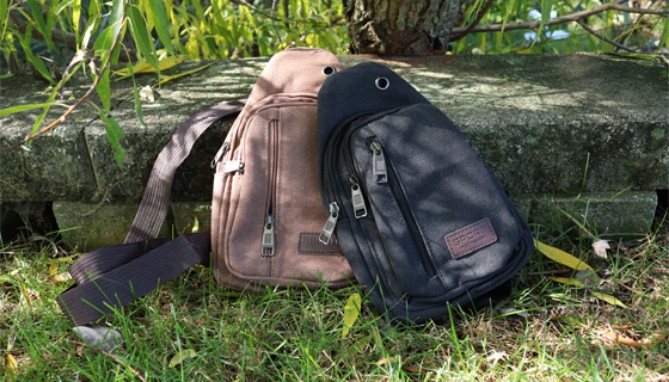 Picture 5 of Unisex Canvas Crossbody Sling Bag for Travel, Day Trips, and Commuting
