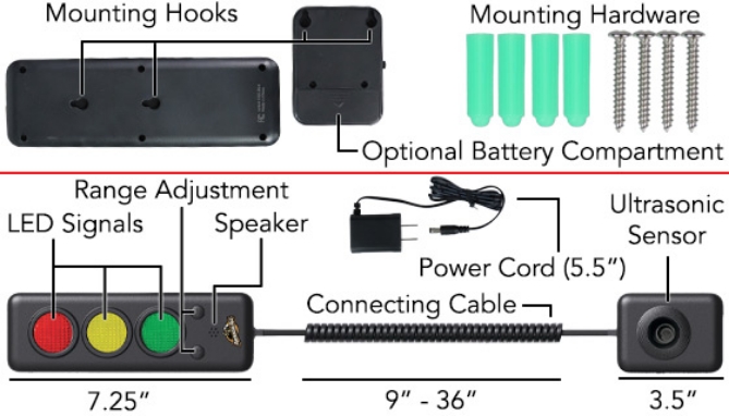 Advanced Garage Parking Sensor with LED Signal Lights