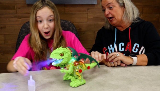 Picture 5 of Constructosaur Motorized Fire-Breathing Dragon Toy