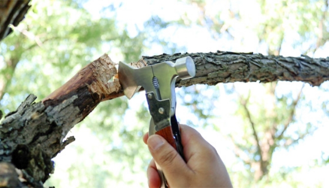 14-in-1 Multitool with Hatchet, Hammer, and Pliers