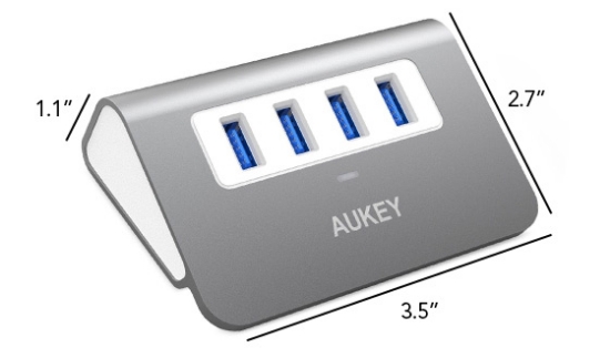 Aukey 4 USB Hub Port And Power Station