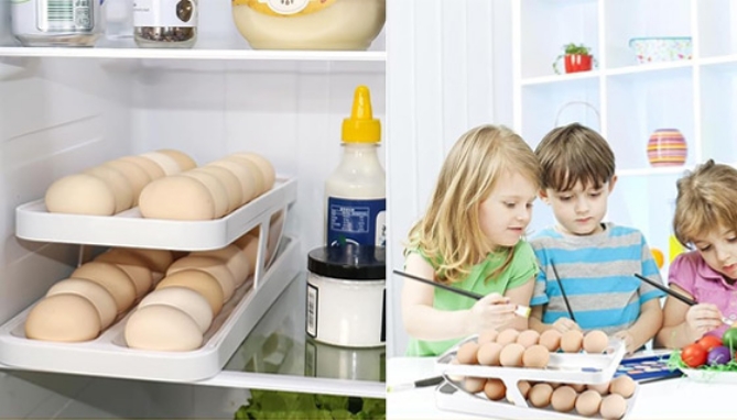 Picture 4 of Rolling Egg Dispenser: Gravity Fed Dispenser Holds Up To 28 Eggs