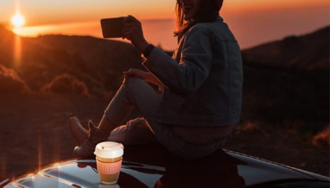 Picture 3 of Double-Walled 12oz Travel Coffee Mug
