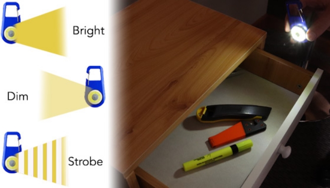 Picture 2 of Carabiner with LED Light and Ruler - 2 Pack
