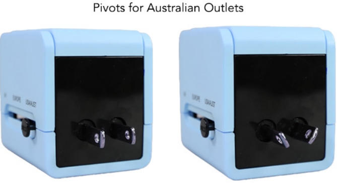 Picture 5 of Universal Travel Adapter with 2 USBs and Protective Case