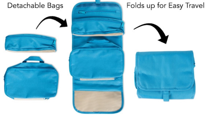 Picture 2 of The Hanging, Roll Up Toiletry Bag
