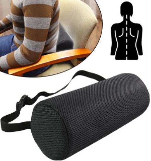 Supportive Lumbar Roll Pillow For Comfort And Back Pain Relief