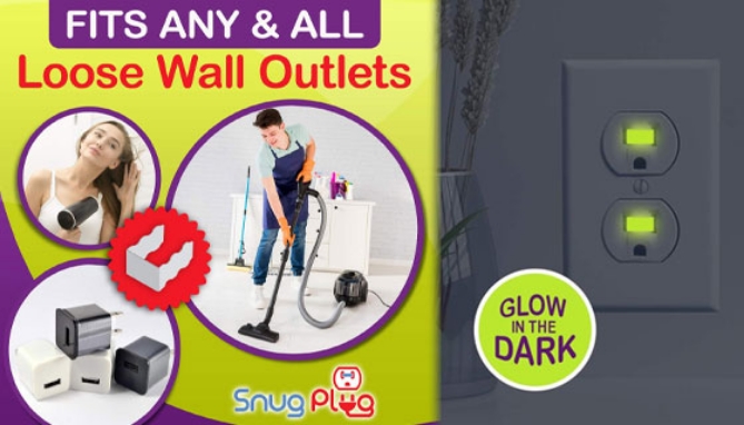 Picture 2 of Glow in the Dark Snug Plugs 10-Pack: Fixes Loose Outlets