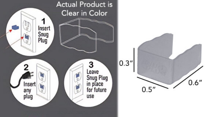 Picture 4 of Glow in the Dark Snug Plugs 10-Pack: Fixes Loose Outlets