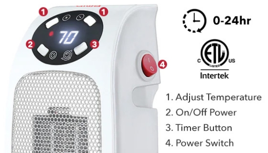 Personal Plug-in 400W Space Heater by Aiwa