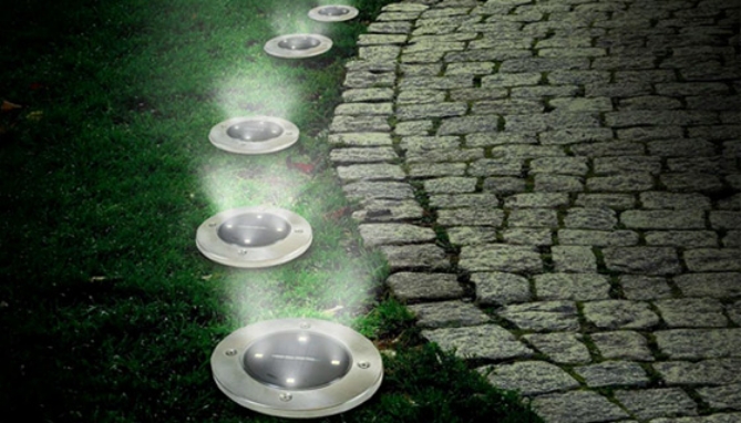 LED Solar Pathway Lights - Set of 4