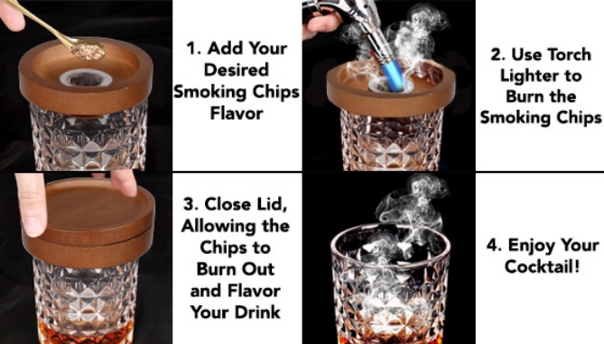 Picture 2 of Luxury Cocktail Smoker Kit with Butane Torch