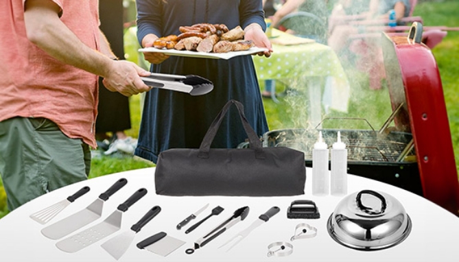 Picture 4 of 29pc Flattop Grill and Griddle BBQ Accessory Kit