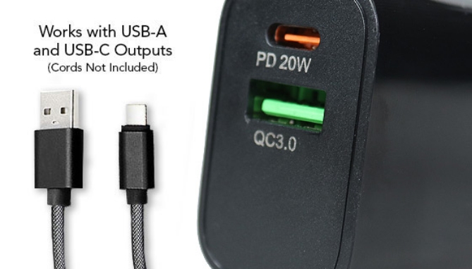 20W PD Fast-Charging USB Wall Adapter with USB-C