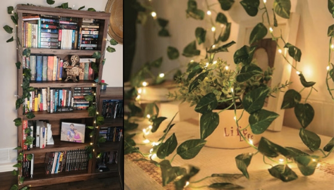 Picture 2 of 16.5ft Decorative LED Vine Hanging Lights: USB or Battery Powered