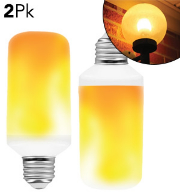 Picture 1 of Dancing LED Flame Light Bulbs 2-Pack