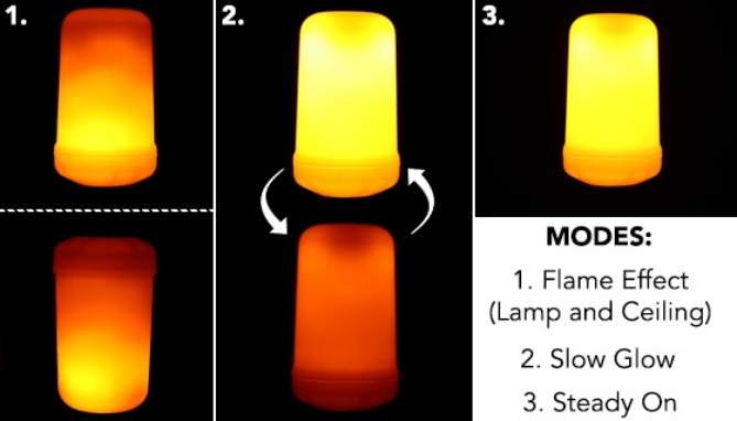 Picture 3 of Dancing LED Flame Light Bulbs 2-Pack