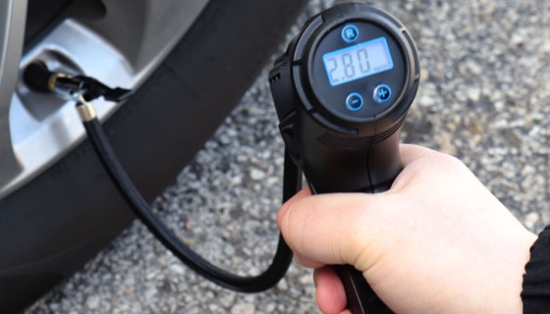 Handheld 12V Tire Inflator with Auto-Shutoff and LED Light